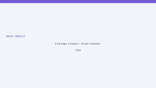 Imagen de Eldridge Cleaver, Black Panther