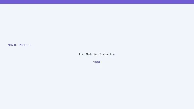 تصویر فیلم The Matrix Revisited