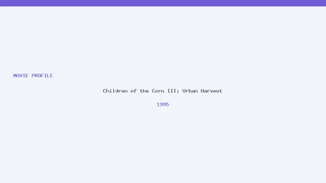 تصویر فیلم Children of the Corn III: Urban Harvest