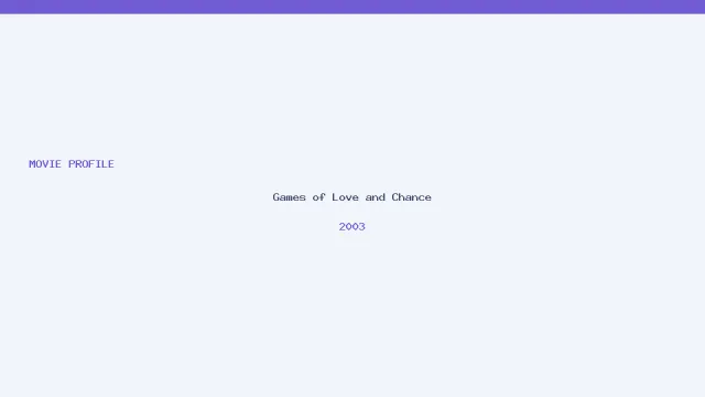 œuvre de Games of Love and Chance