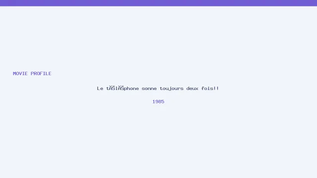 œuvre de Le téléphone sonne toujours deux fois!!