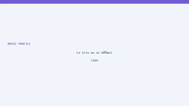 œuvre de Le trio en si bémol