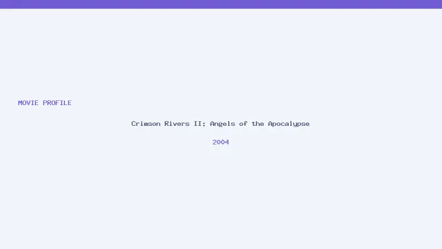 œuvre de Crimson Rivers II: Angels of the Apocalypse