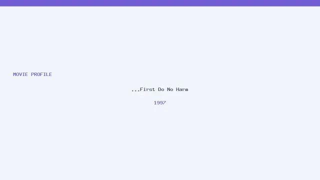 ...First Do No Harm artwork