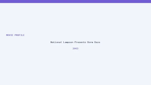 National Lampoon Presents Dorm Daze artwork