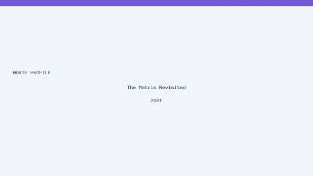 The Matrix Revisited artwork