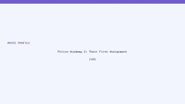 Police Academy 2: Their First Assignment artwork