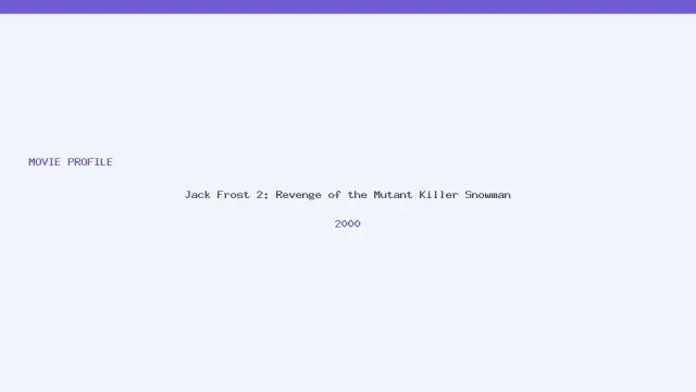 Jack Frost 2: Revenge of the Mutant Killer Snowman artwork