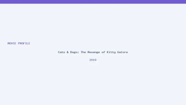 Cats & Dogs: The Revenge of Kitty Galore artwork