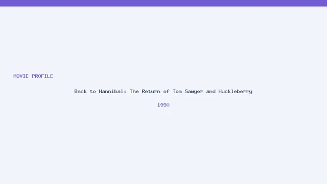 Back to Hannibal: The Return of Tom Sawyer and Huckleberry Finn artwork