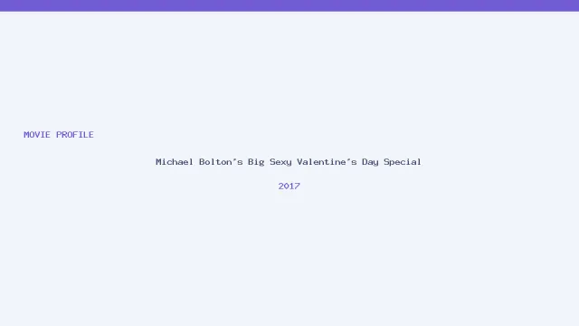 Michael Bolton's Big Sexy Valentine's Day Special artwork