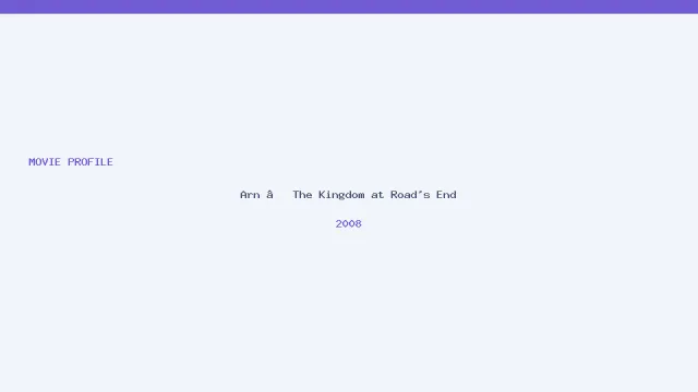 Arn – The Kingdom at Road's End artwork