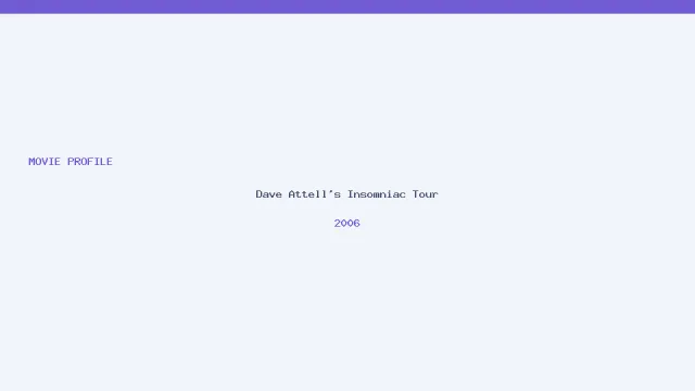 Dave Attell's Insomniac Tour artwork