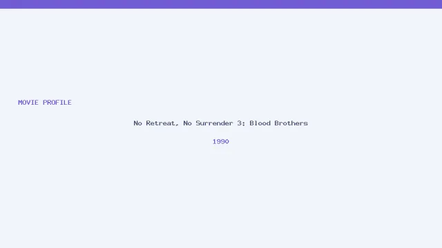 No Retreat, No Surrender 3: Blood Brothers artwork