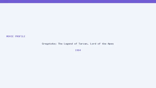 Greystoke: The Legend of Tarzan, Lord of the Apes artwork