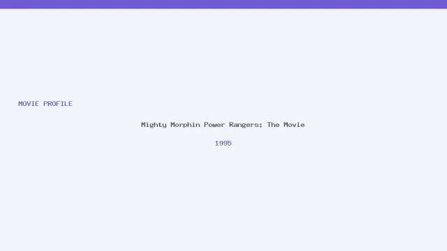 Mighty Morphin Power Rangers: The Movie artwork