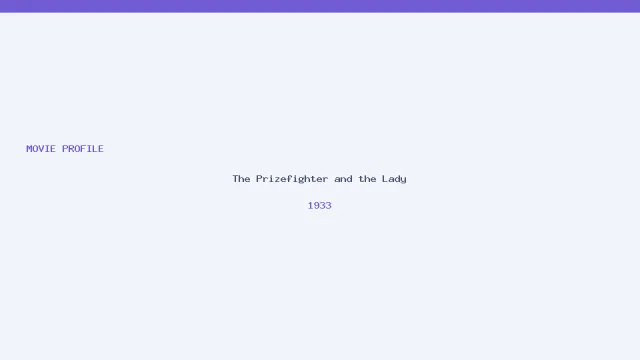 The Prizefighter and the Lady artwork