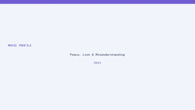 Peace, Love & Misunderstanding artwork