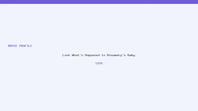 Look What's Happened to Rosemary's Baby artwork