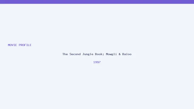 The Second Jungle Book: Mowgli & Baloo artwork