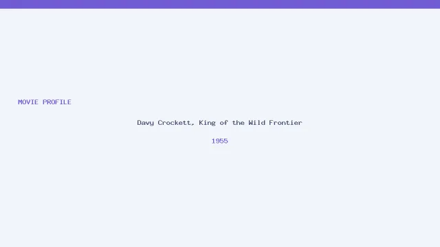 Davy Crockett, King of the Wild Frontier artwork