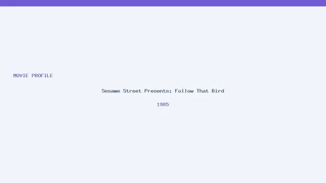 Sesame Street Presents: Follow That Bird artwork