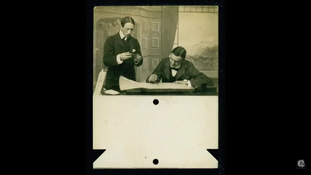 arte de Santos Dumont Explaining His Air Ship to the Hon. C.S. Rolls